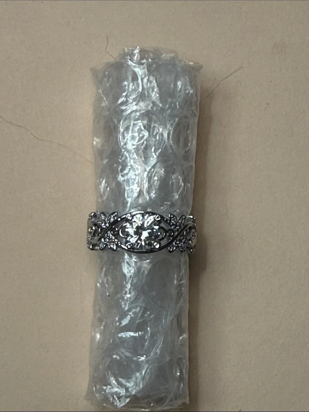 GRA CERTIFIED MOISSANITE DIAMOND 1CT silver baked Filigree Engagement Ring
